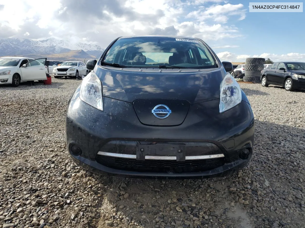 2015 Nissan Leaf S VIN: 1N4AZ0CP4FC314847 Lot: 78481694