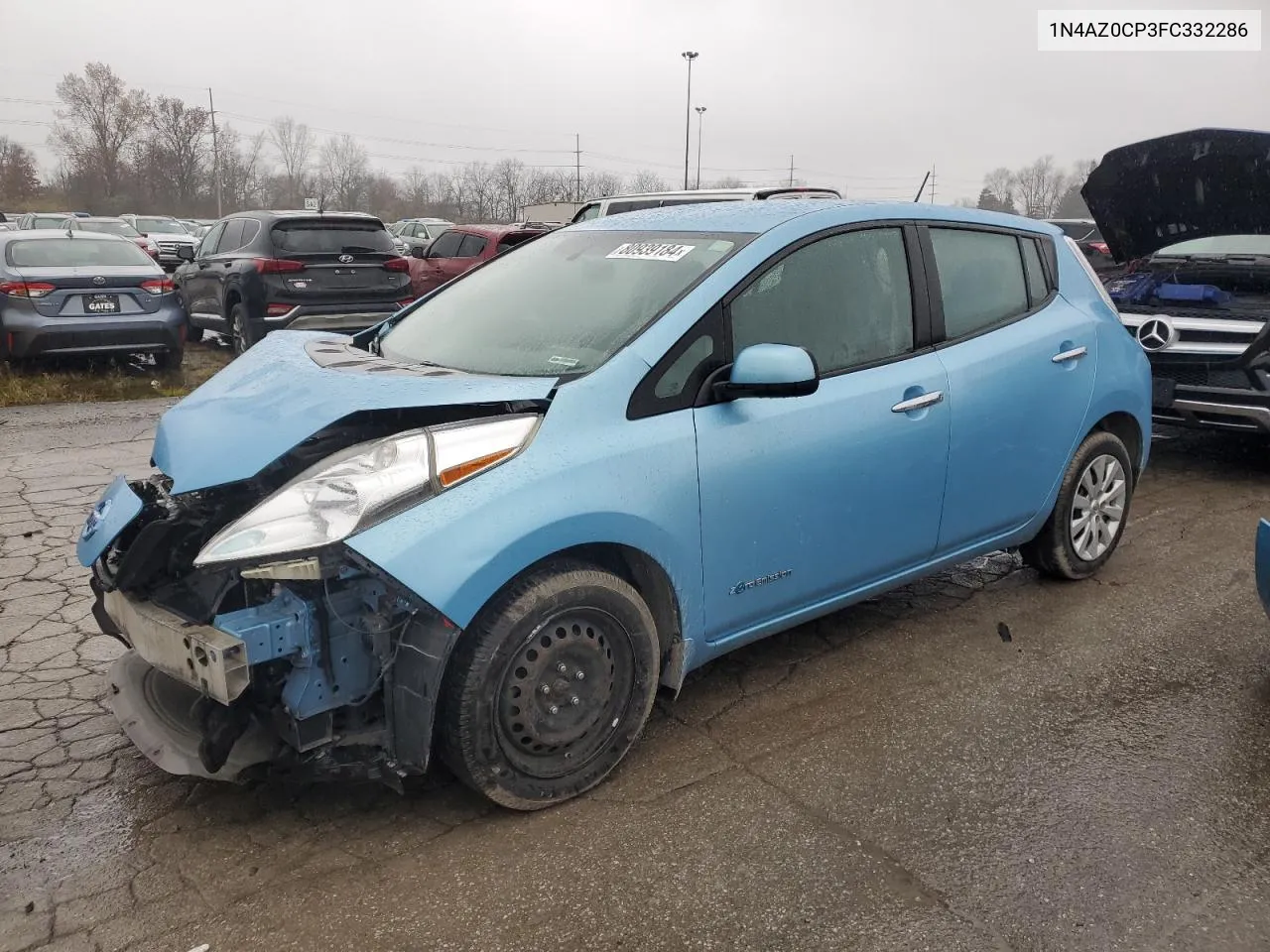 2015 Nissan Leaf S VIN: 1N4AZ0CP3FC332286 Lot: 80939184