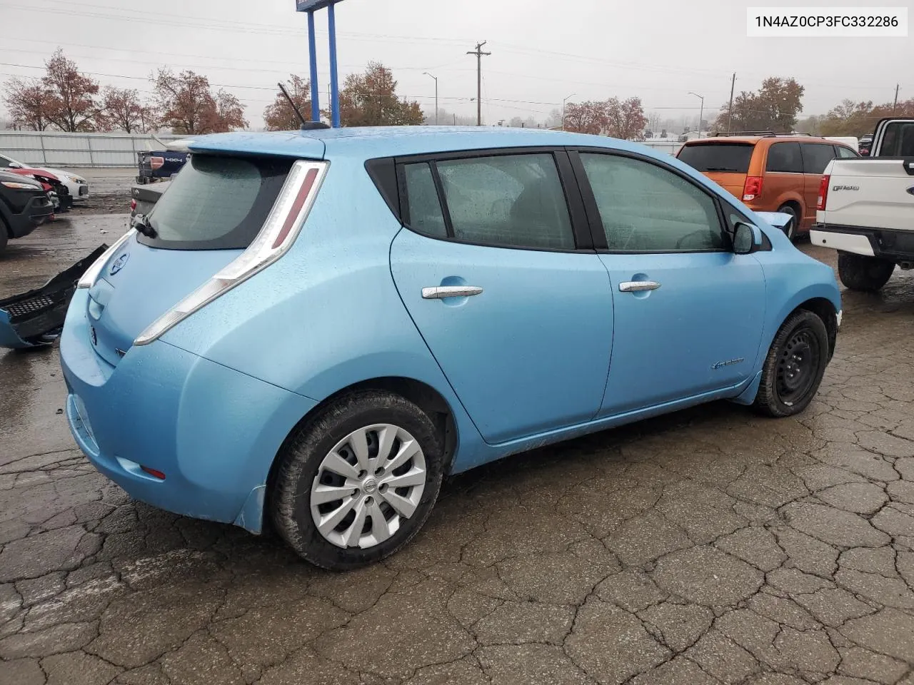 2015 Nissan Leaf S VIN: 1N4AZ0CP3FC332286 Lot: 80939184