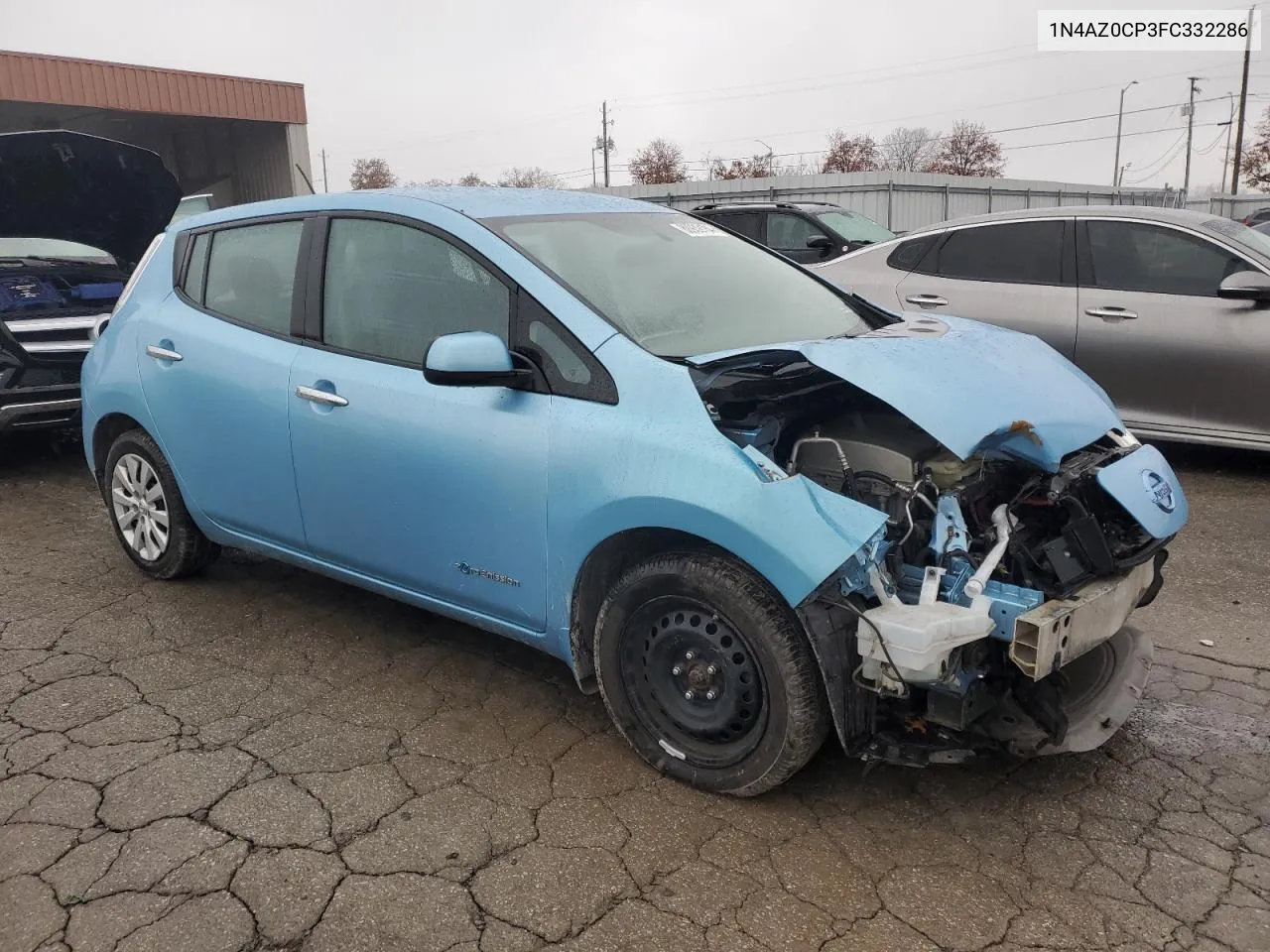 2015 Nissan Leaf S VIN: 1N4AZ0CP3FC332286 Lot: 80939184