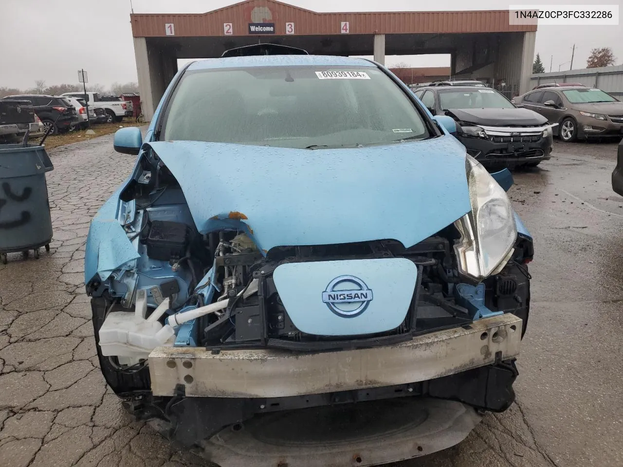 2015 Nissan Leaf S VIN: 1N4AZ0CP3FC332286 Lot: 80939184