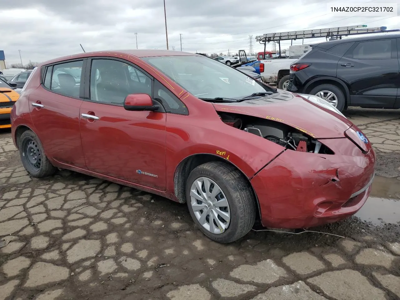 2015 Nissan Leaf S VIN: 1N4AZ0CP2FC321702 Lot: 80949764