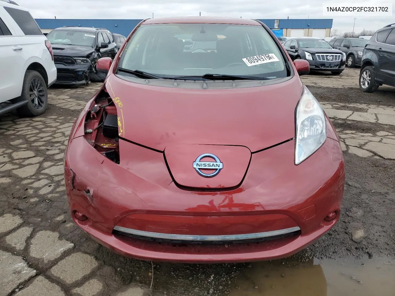 2015 Nissan Leaf S VIN: 1N4AZ0CP2FC321702 Lot: 80949764