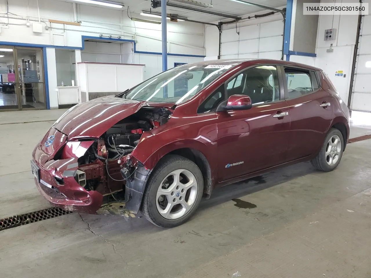 2016 Nissan Leaf S VIN: 1N4AZ0CP5GC301560 Lot: 74925084