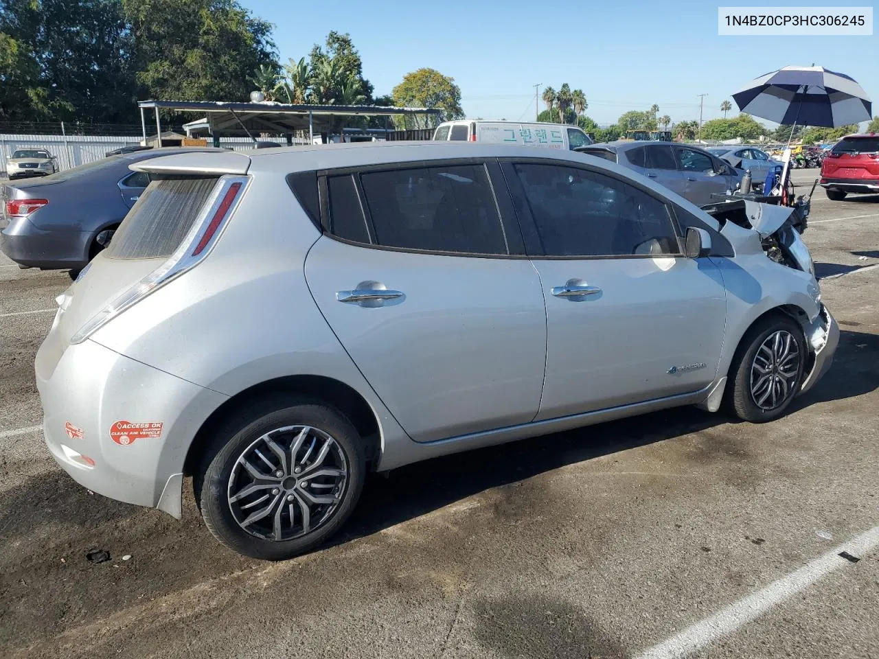 2017 Nissan Leaf S VIN: 1N4BZ0CP3HC306245 Lot: 61751344