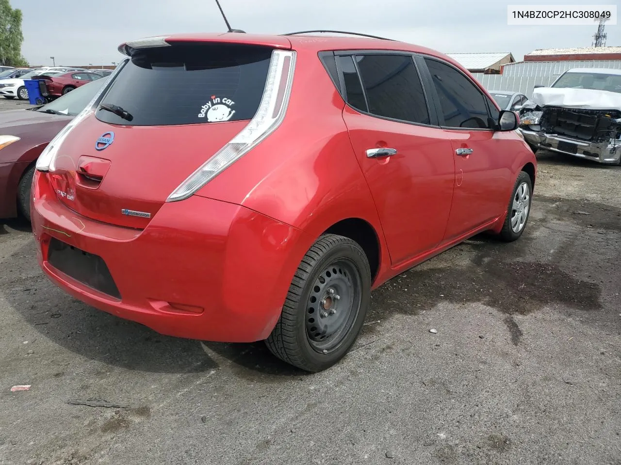 2017 Nissan Leaf S VIN: 1N4BZ0CP2HC308049 Lot: 65587034