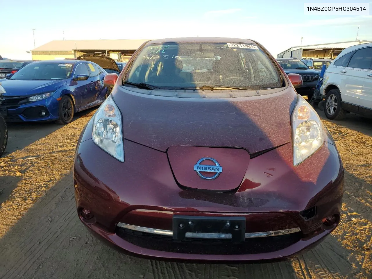 2017 Nissan Leaf S VIN: 1N4BZ0CP5HC304514 Lot: 72211904