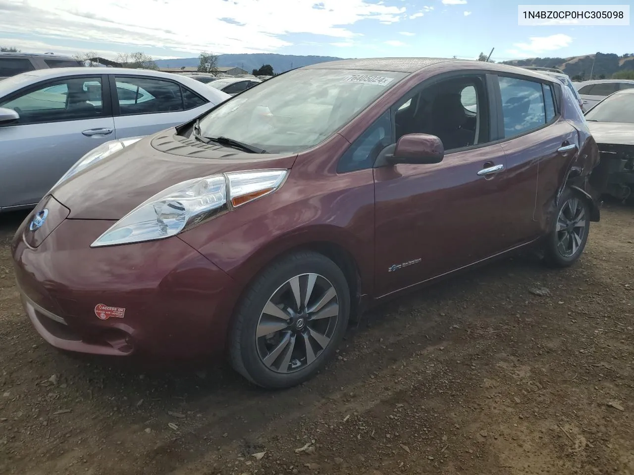 2017 Nissan Leaf S VIN: 1N4BZ0CP0HC305098 Lot: 76405024