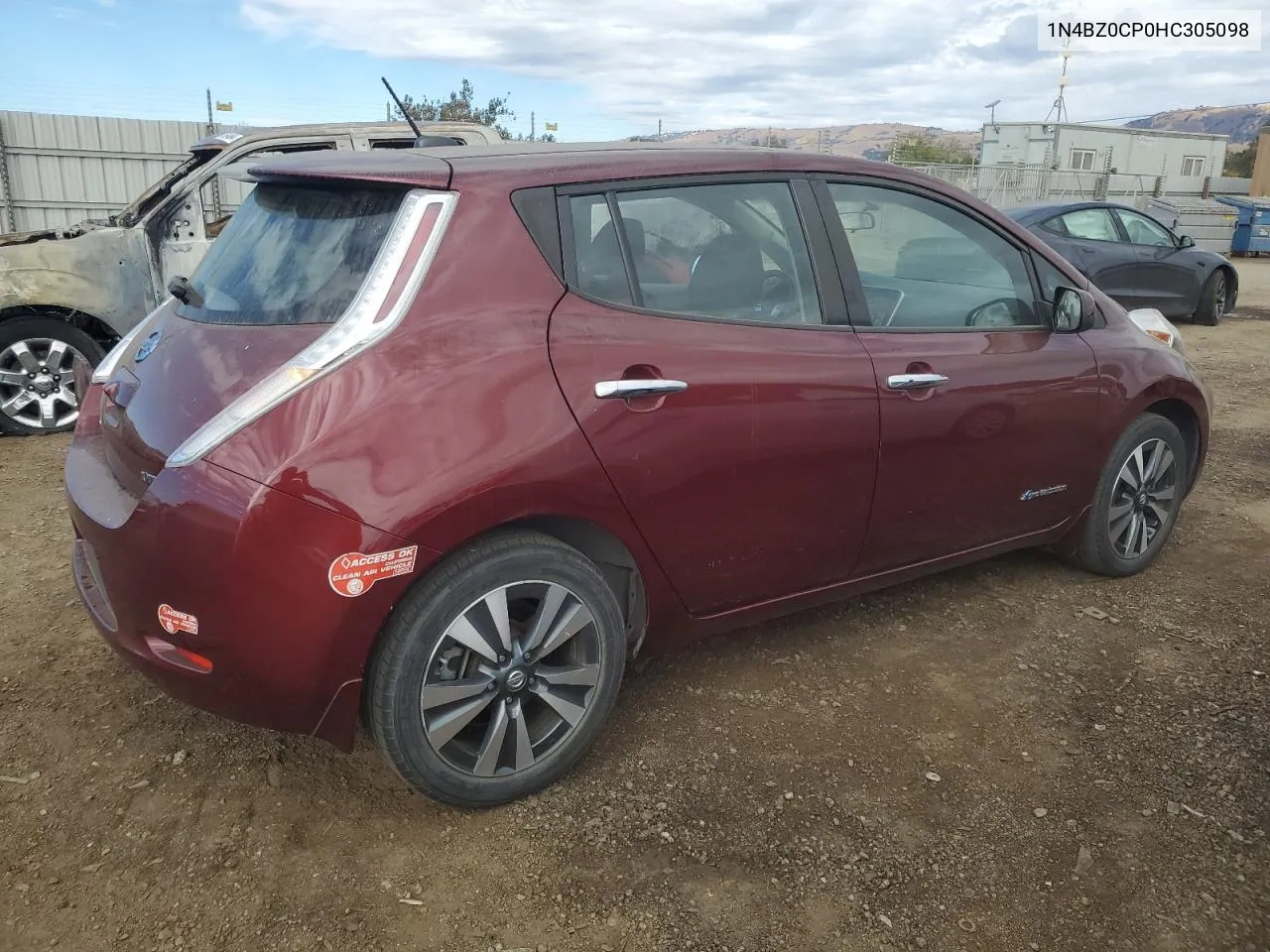 2017 Nissan Leaf S VIN: 1N4BZ0CP0HC305098 Lot: 76405024