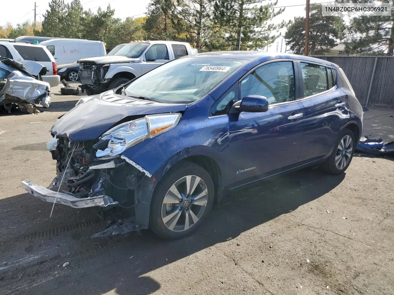 2017 Nissan Leaf S VIN: 1N4BZ0CP6HC306921 Lot: 76540964