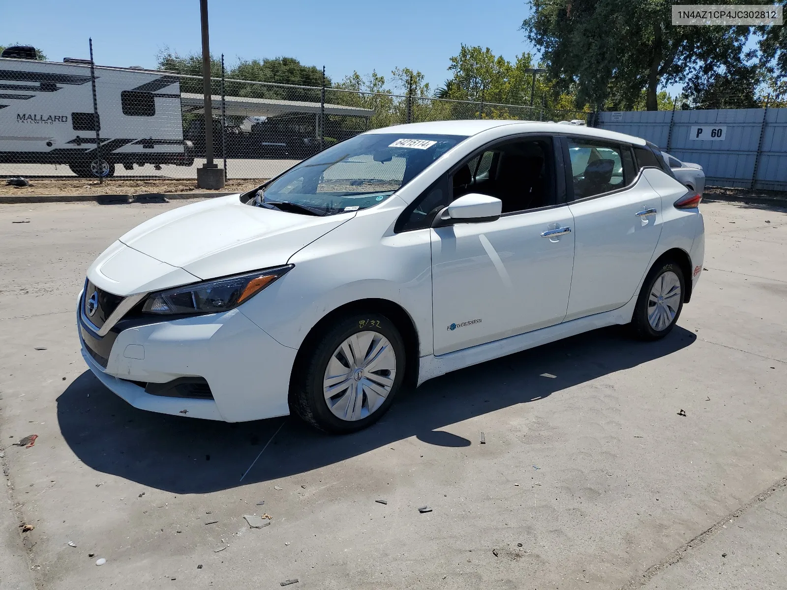 2018 Nissan Leaf S VIN: 1N4AZ1CP4JC302812 Lot: 64215114