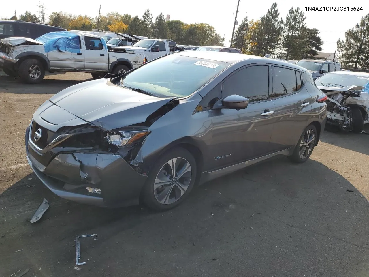 2018 Nissan Leaf S VIN: 1N4AZ1CP2JC315624 Lot: 75754244