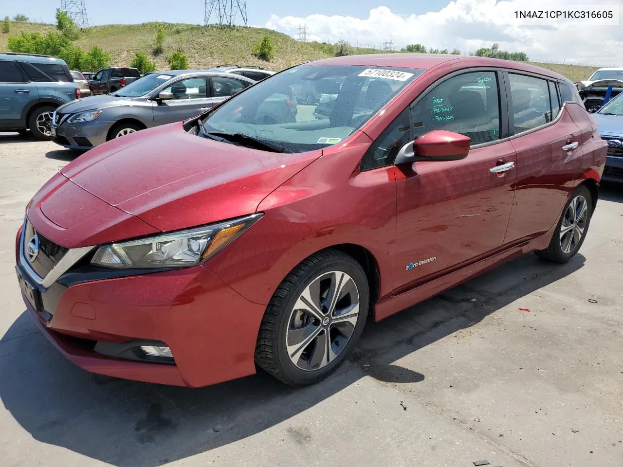 2019 Nissan Leaf S VIN: 1N4AZ1CP1KC316605 Lot: 57100324