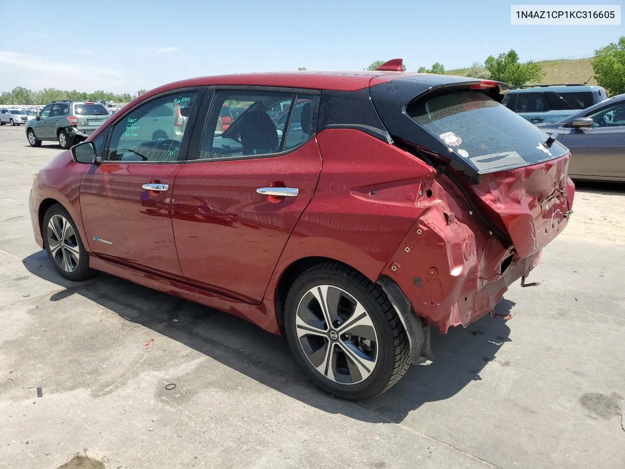 2019 Nissan Leaf S VIN: 1N4AZ1CP1KC316605 Lot: 57100324