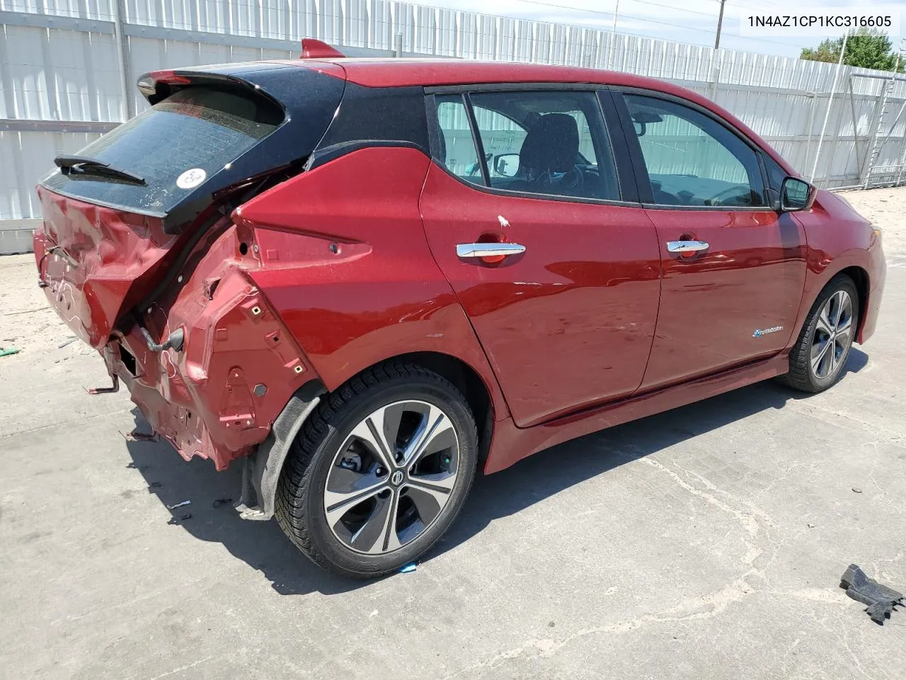 2019 Nissan Leaf S VIN: 1N4AZ1CP1KC316605 Lot: 57100324