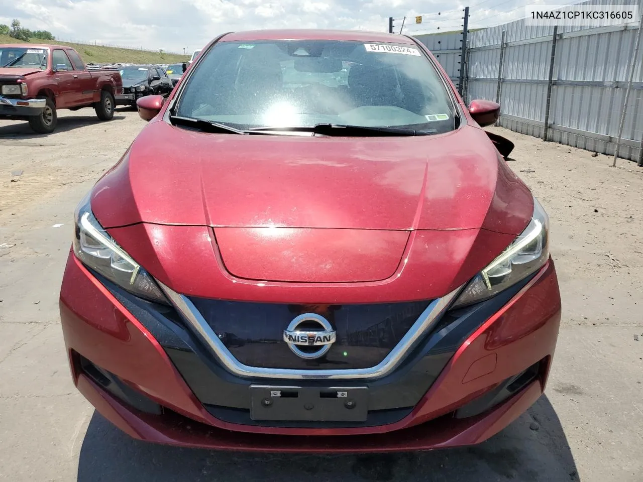 2019 Nissan Leaf S VIN: 1N4AZ1CP1KC316605 Lot: 57100324