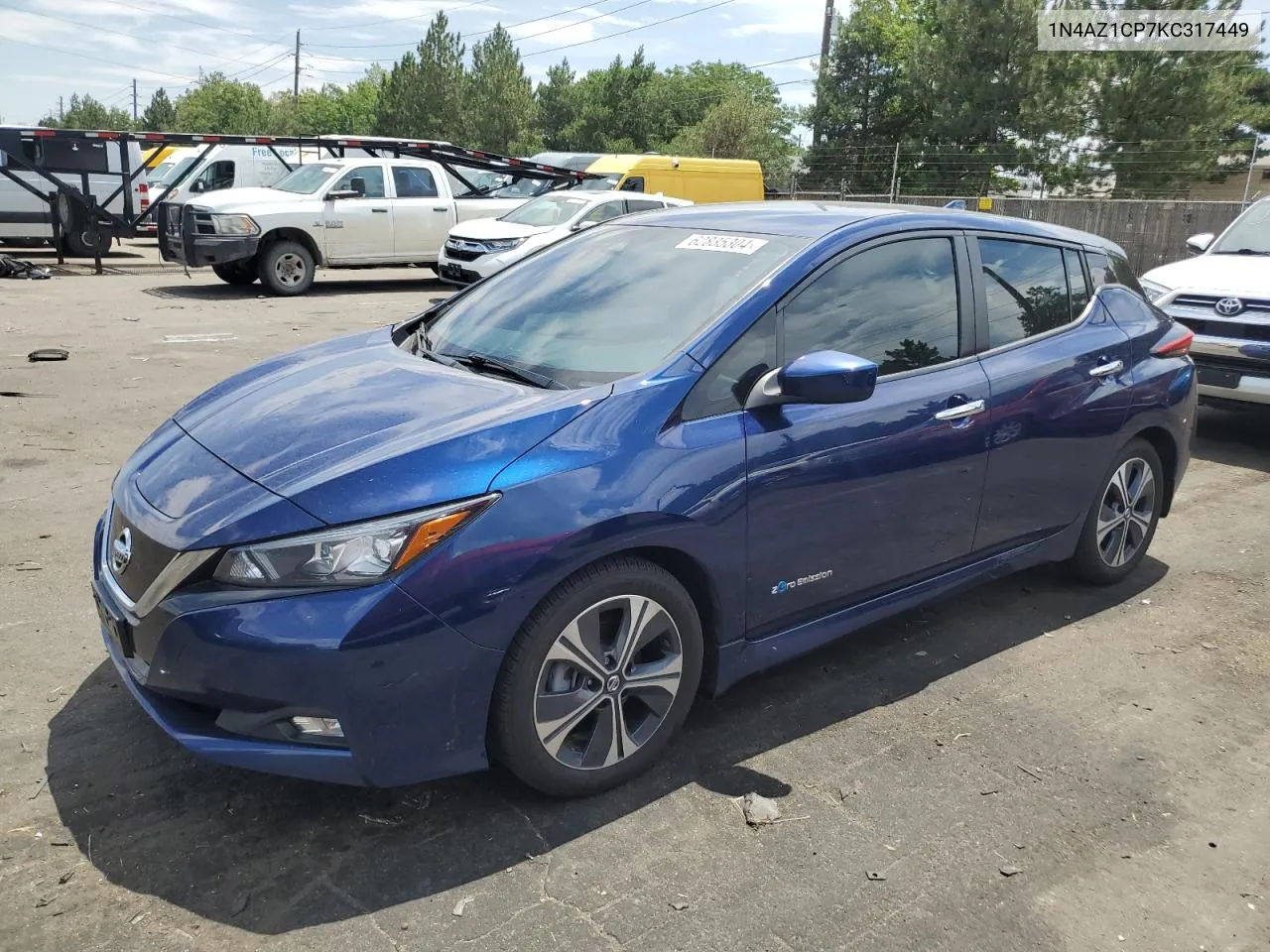 2019 Nissan Leaf S VIN: 1N4AZ1CP7KC317449 Lot: 62835304