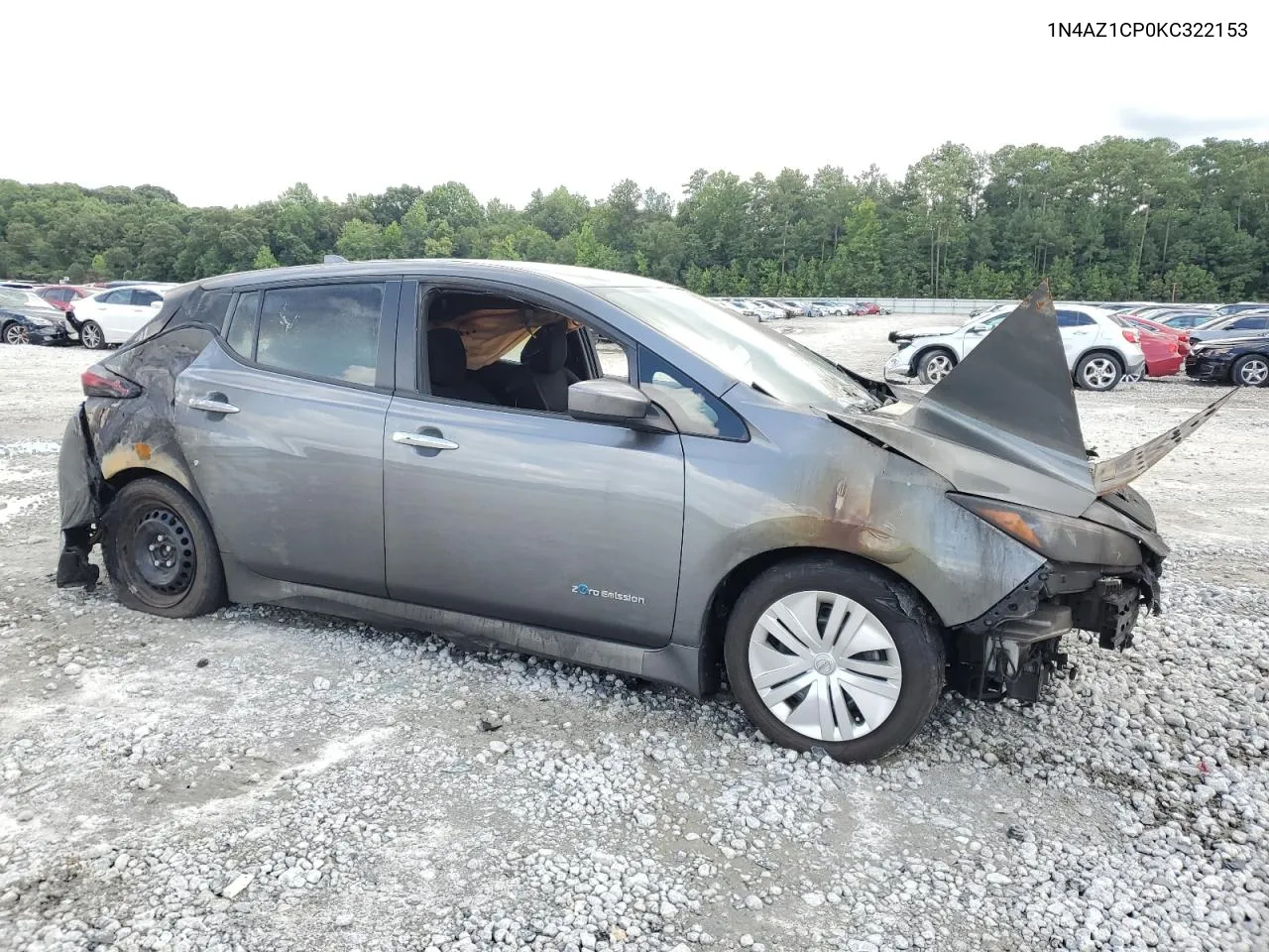 2019 Nissan Leaf S VIN: 1N4AZ1CP0KC322153 Lot: 64617344