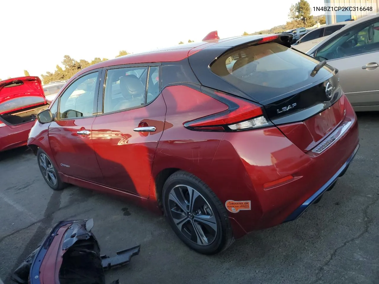 2019 Nissan Leaf S Plus VIN: 1N4BZ1CP2KC316648 Lot: 73140964