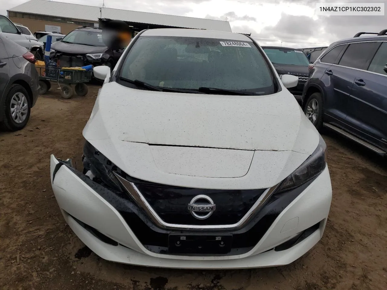 2019 Nissan Leaf S VIN: 1N4AZ1CP1KC302302 Lot: 78248064