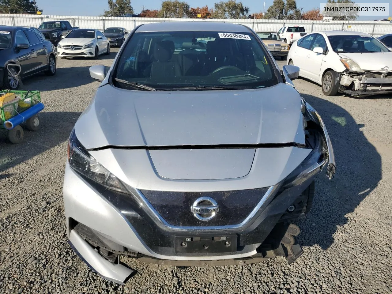 2019 Nissan Leaf S Plus VIN: 1N4BZ1CP0KC317975 Lot: 80038904