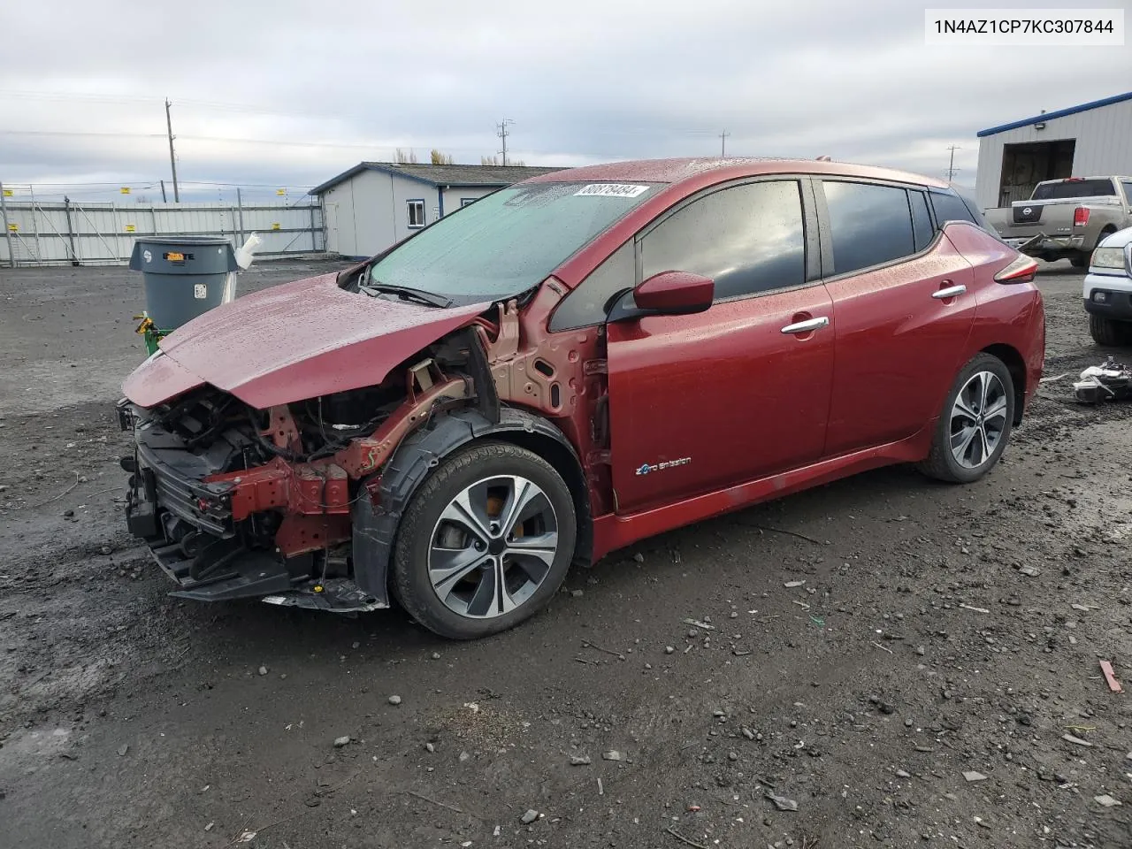 2019 Nissan Leaf S VIN: 1N4AZ1CP7KC307844 Lot: 80878484