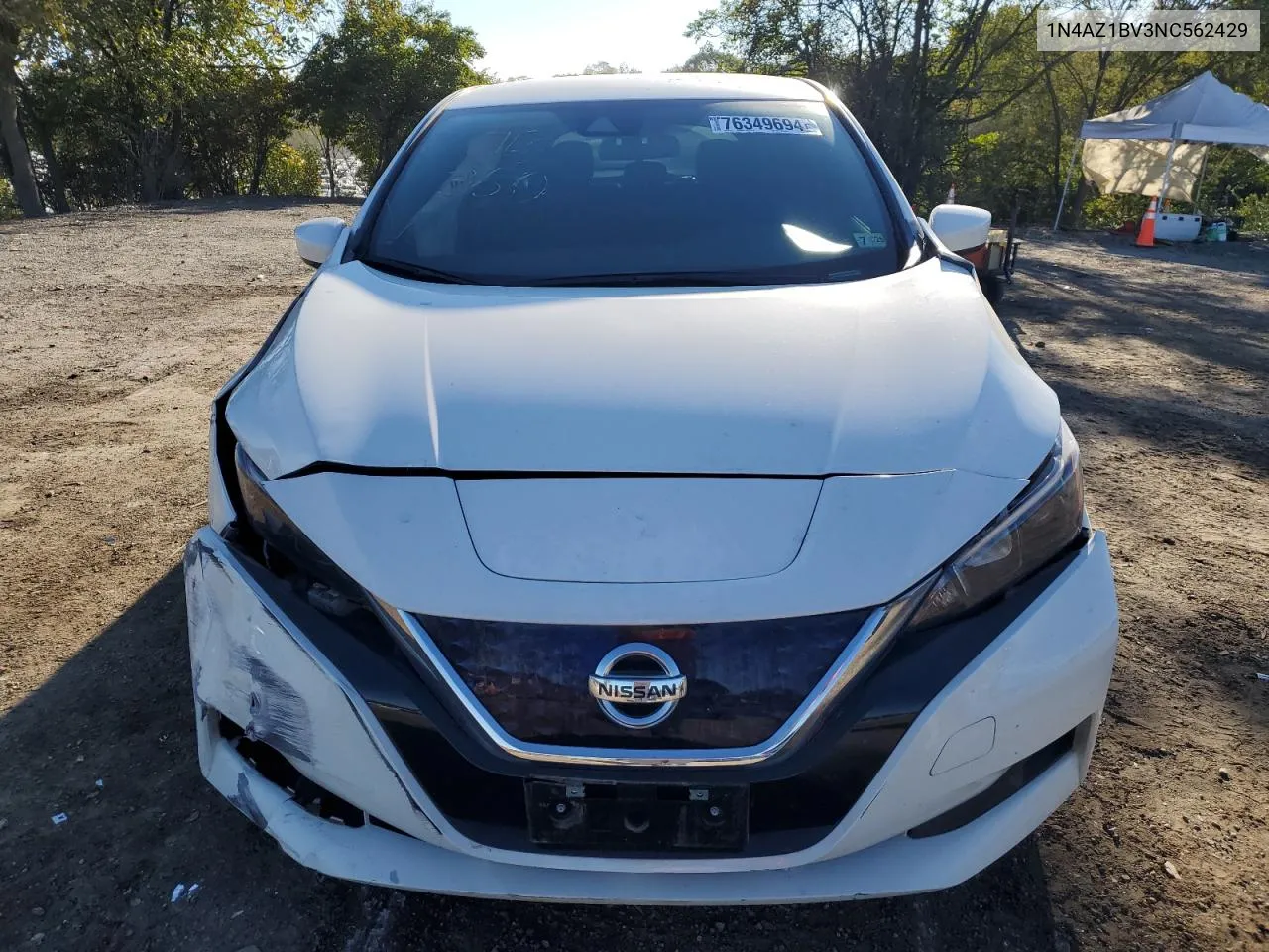 2022 Nissan Leaf S VIN: 1N4AZ1BV3NC562429 Lot: 76349694