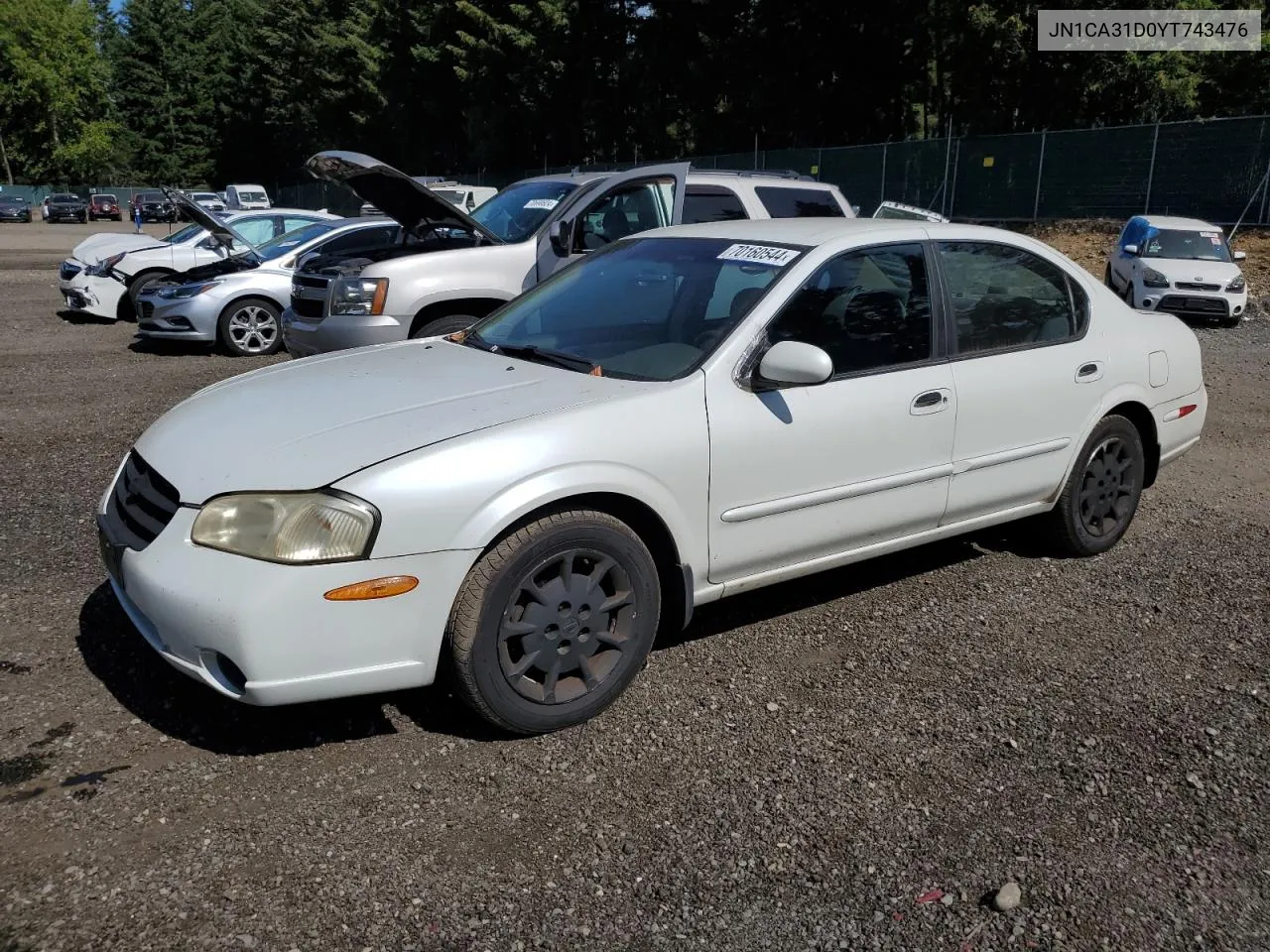 2000 Nissan Maxima Gle VIN: JN1CA31D0YT743476 Lot: 70160544