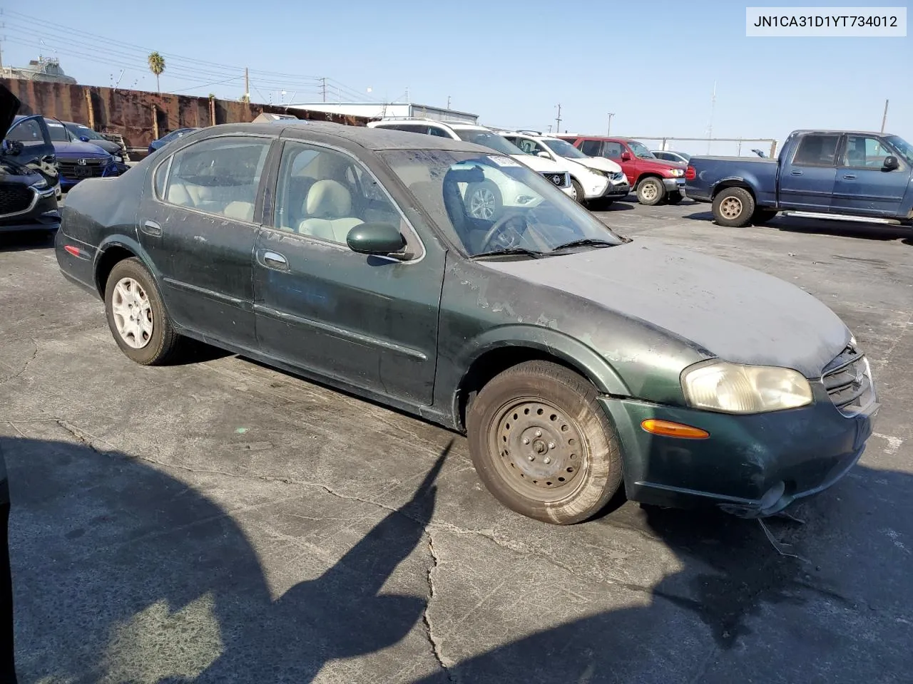 2000 Nissan Maxima Gle VIN: JN1CA31D1YT734012 Lot: 71577374