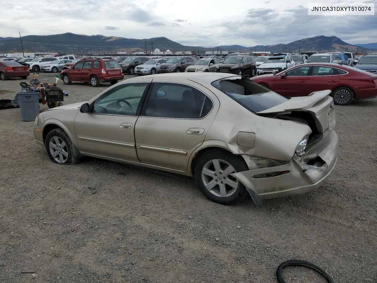 2000 Nissan Maxima Gle VIN: JN1CA31DXYT510074 Lot: 76632064