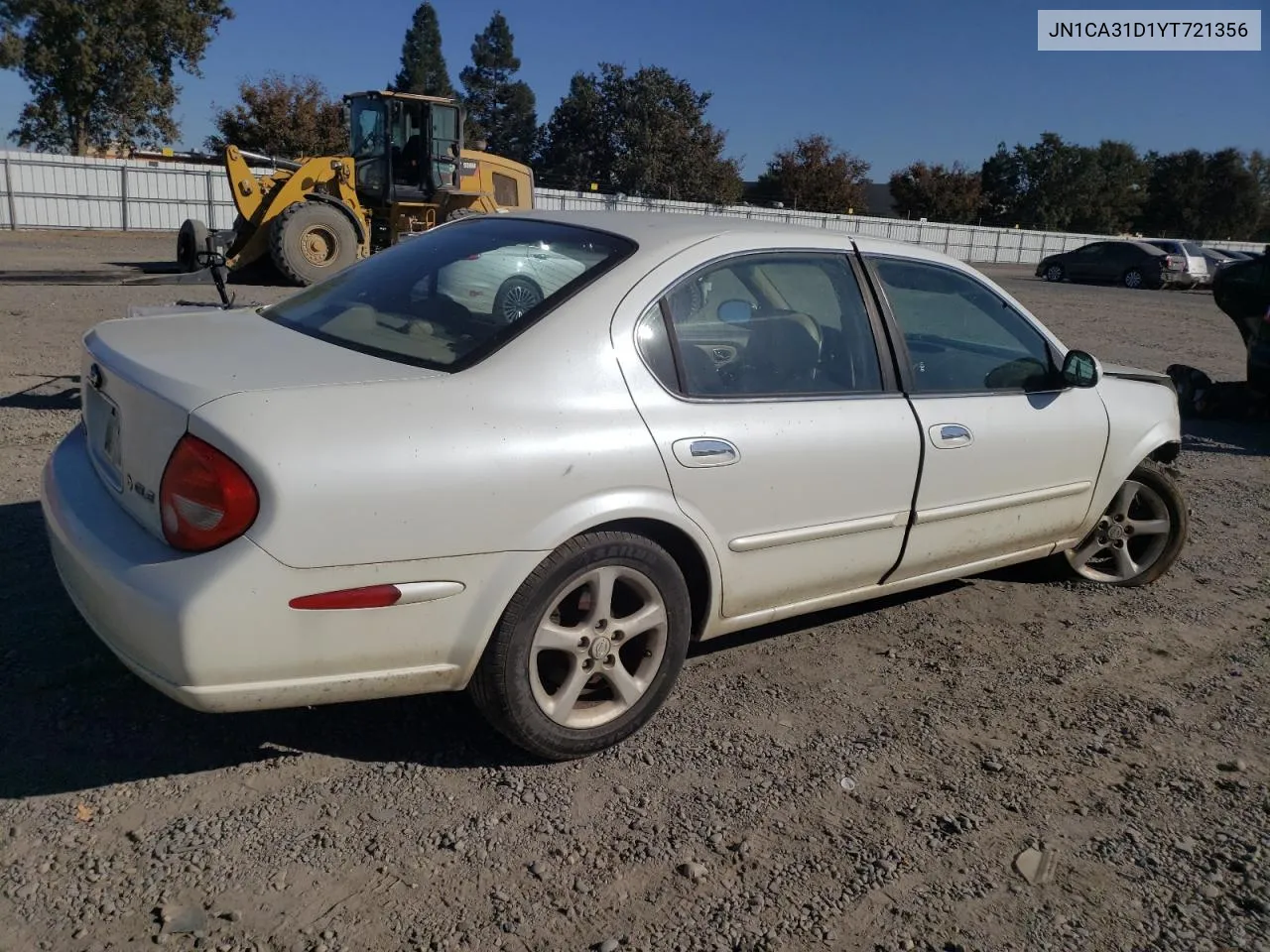 2000 Nissan Maxima Gle VIN: JN1CA31D1YT721356 Lot: 77816394