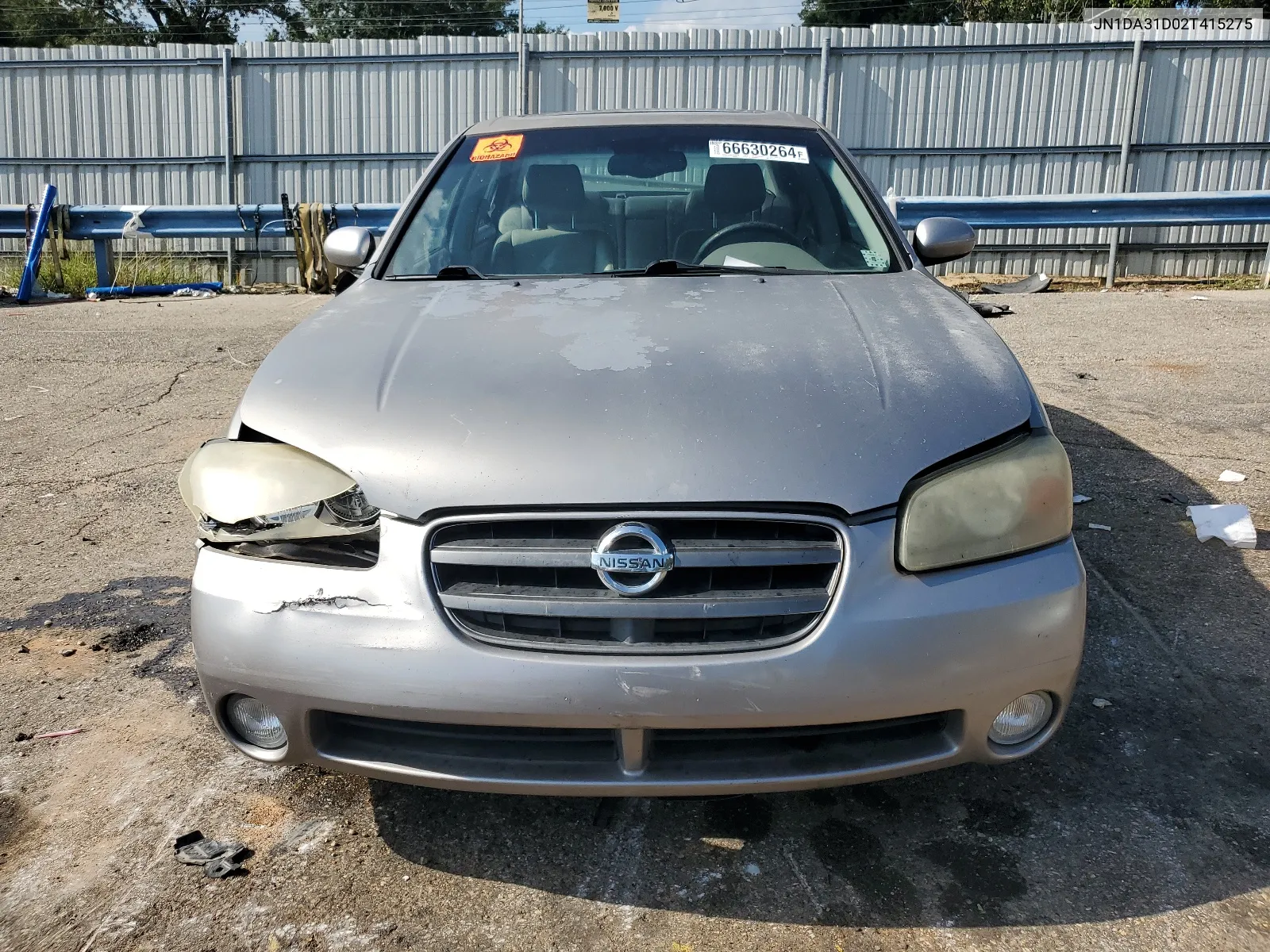 2002 Nissan Maxima Gle VIN: JN1DA31D02T415275 Lot: 66630264