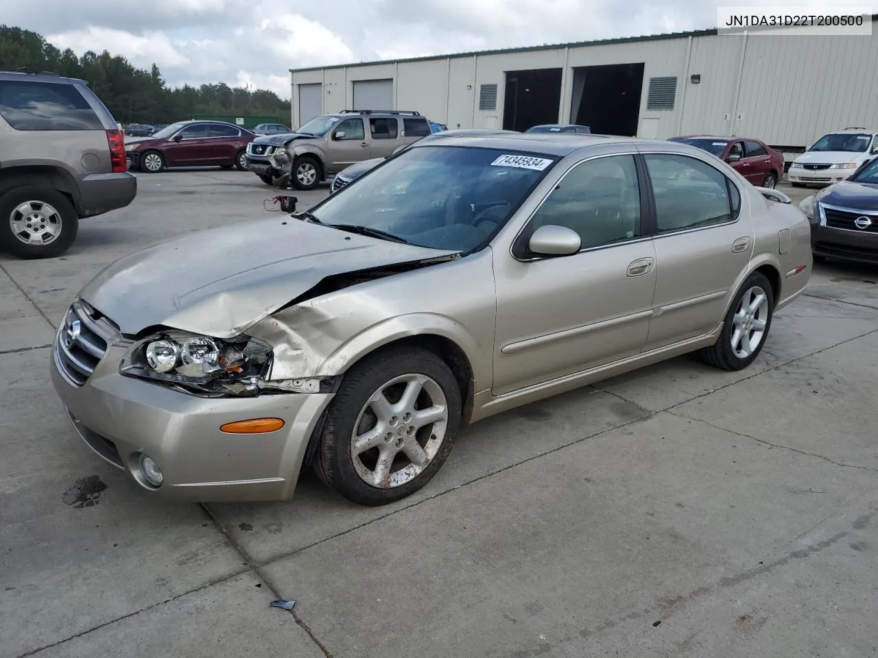 2002 Nissan Maxima Gle VIN: JN1DA31D22T200500 Lot: 74345934