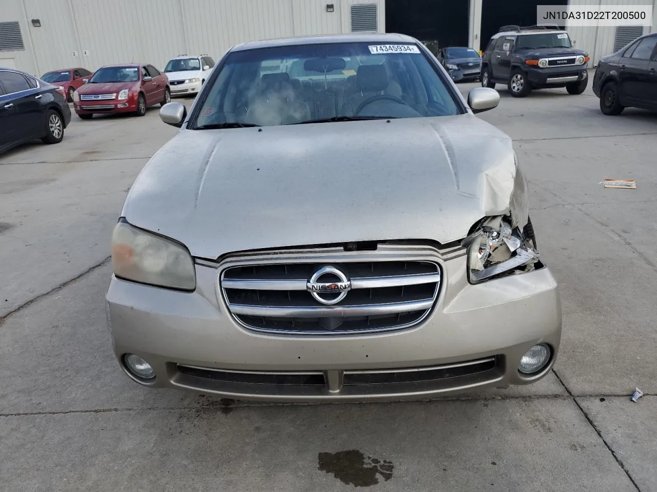 2002 Nissan Maxima Gle VIN: JN1DA31D22T200500 Lot: 74345934