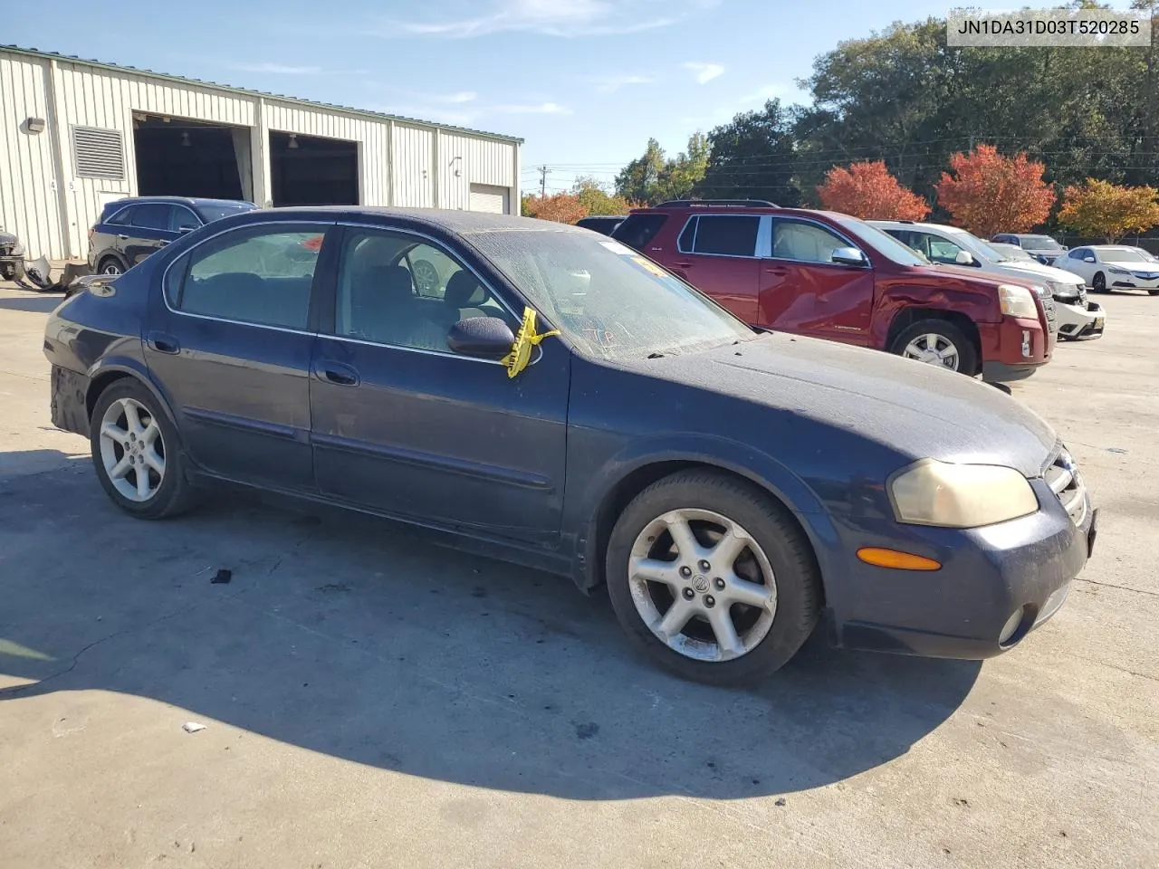 2003 Nissan Maxima Gle VIN: JN1DA31D03T520285 Lot: 77184774