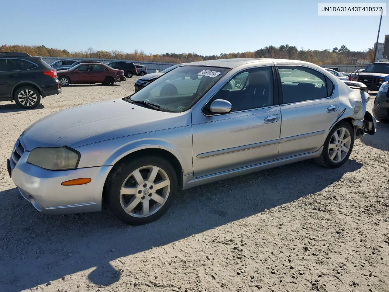 2003 Nissan Maxima Gle VIN: JN1DA31A43T410572 Lot: 78609424