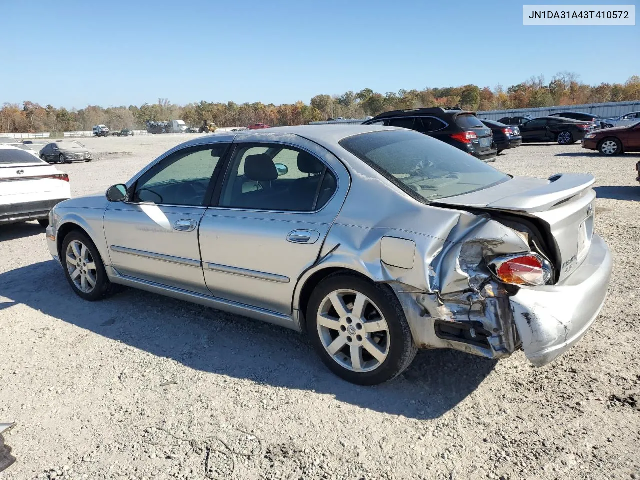 2003 Nissan Maxima Gle VIN: JN1DA31A43T410572 Lot: 78609424