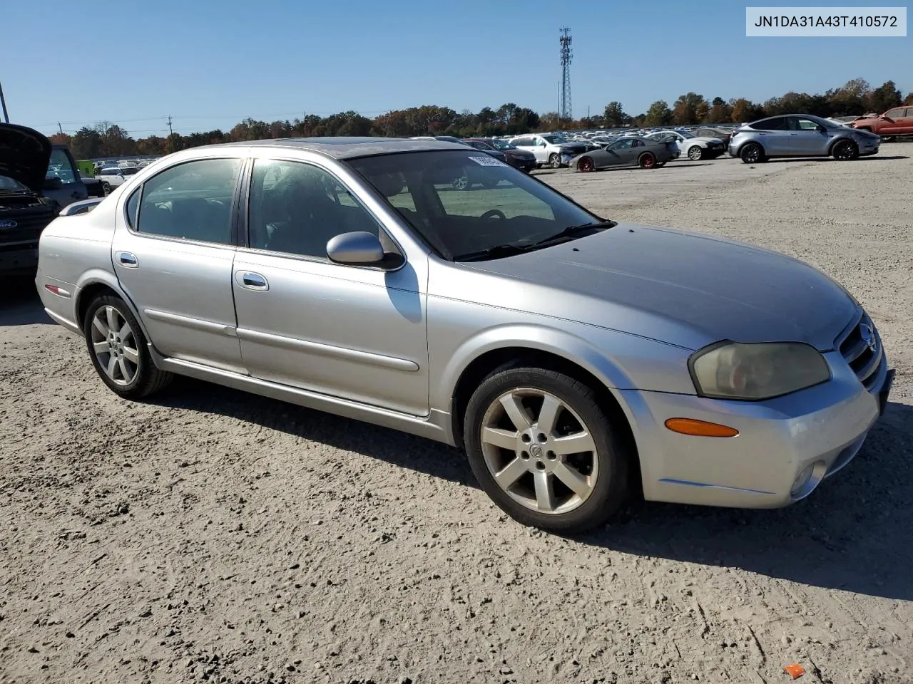 2003 Nissan Maxima Gle VIN: JN1DA31A43T410572 Lot: 78609424