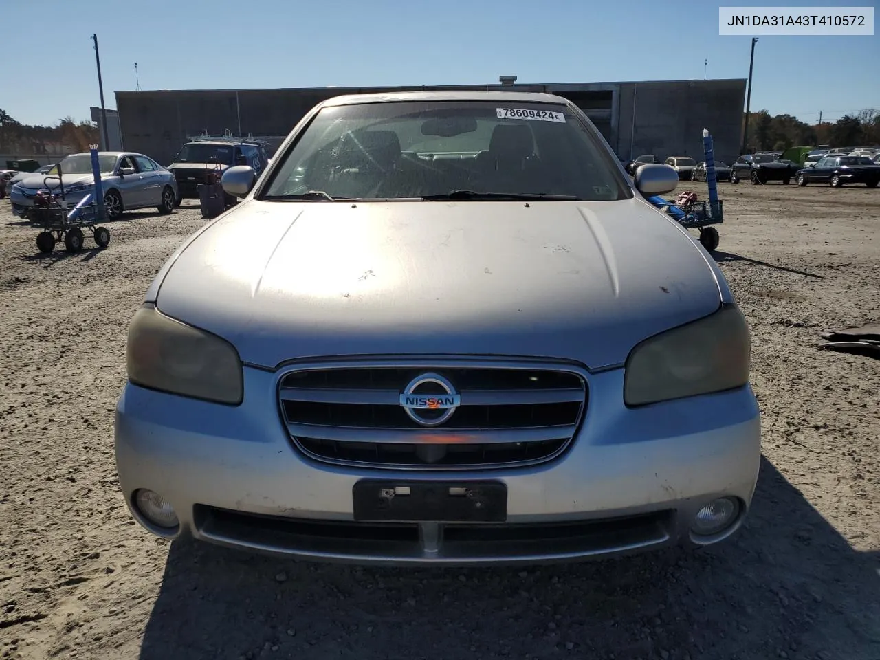 2003 Nissan Maxima Gle VIN: JN1DA31A43T410572 Lot: 78609424