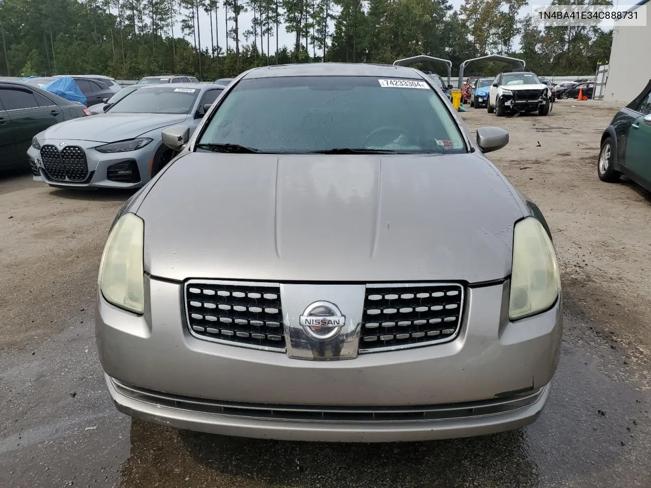 2004 Nissan Maxima Se VIN: 1N4BA41E34C888731 Lot: 74233304