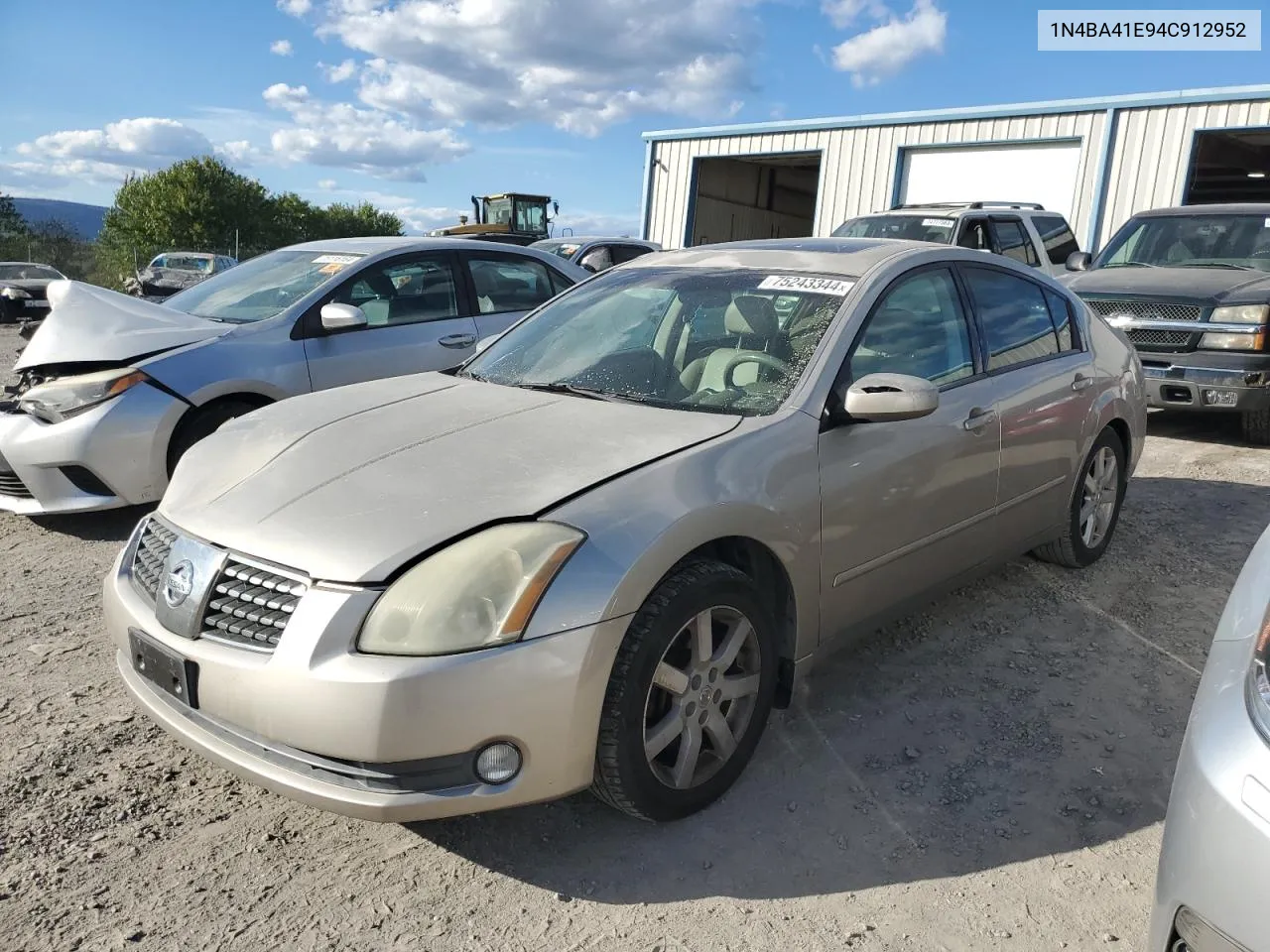 2004 Nissan Maxima Se VIN: 1N4BA41E94C912952 Lot: 75243344