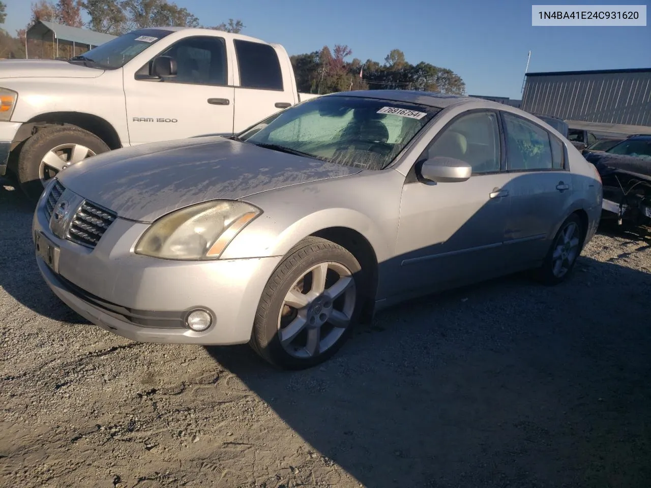 2004 Nissan Maxima Se VIN: 1N4BA41E24C931620 Lot: 76916754