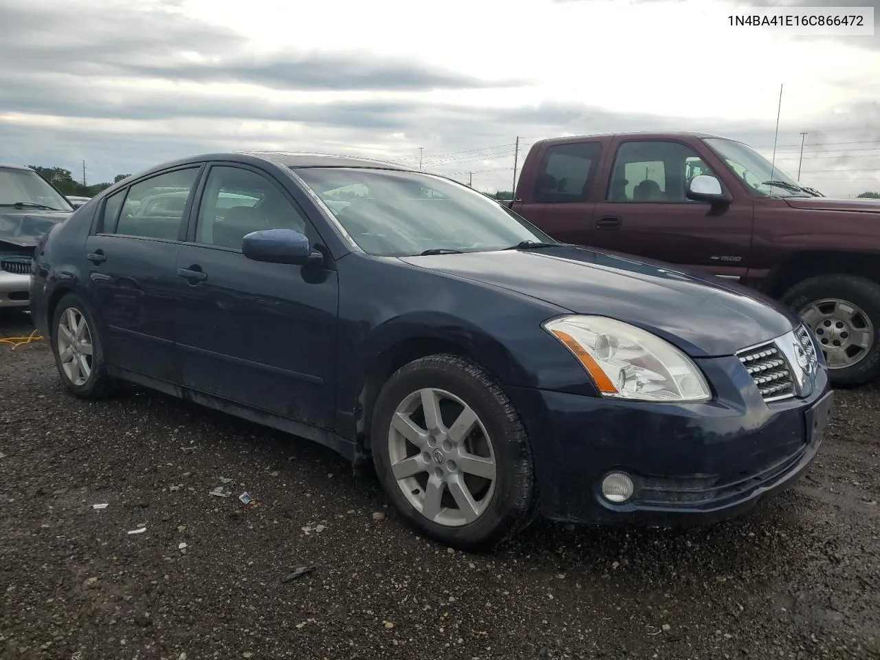 2006 Nissan Maxima Se VIN: 1N4BA41E16C866472 Lot: 61003184