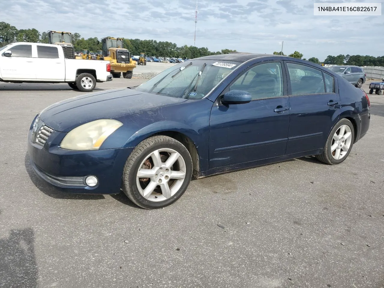 2006 Nissan Maxima Se VIN: 1N4BA41E16C822617 Lot: 70739594