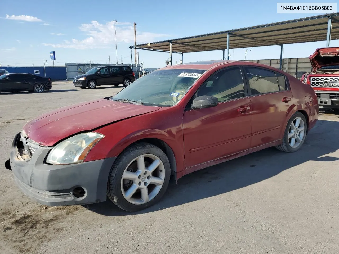 2006 Nissan Maxima Se VIN: 1N4BA41E16C805803 Lot: 71879554