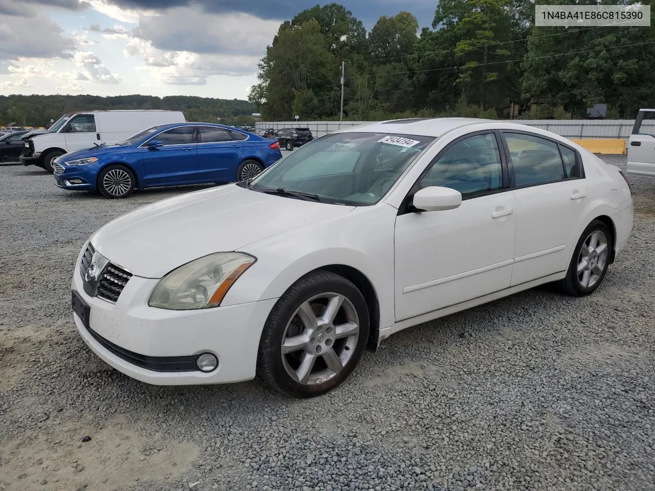 2006 Nissan Maxima Se VIN: 1N4BA41E86C815390 Lot: 72434194