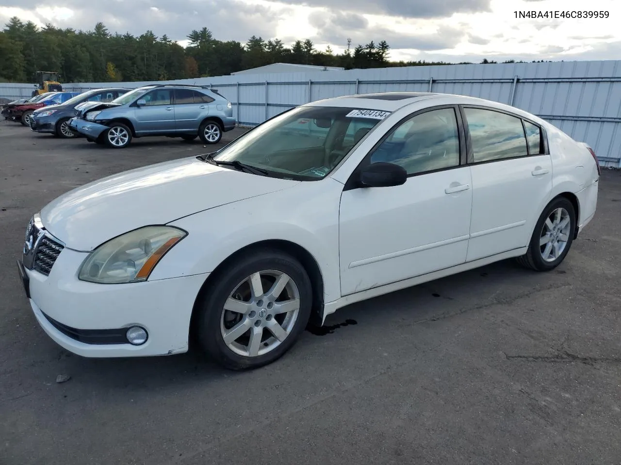 2006 Nissan Maxima Se VIN: 1N4BA41E46C839959 Lot: 75404134