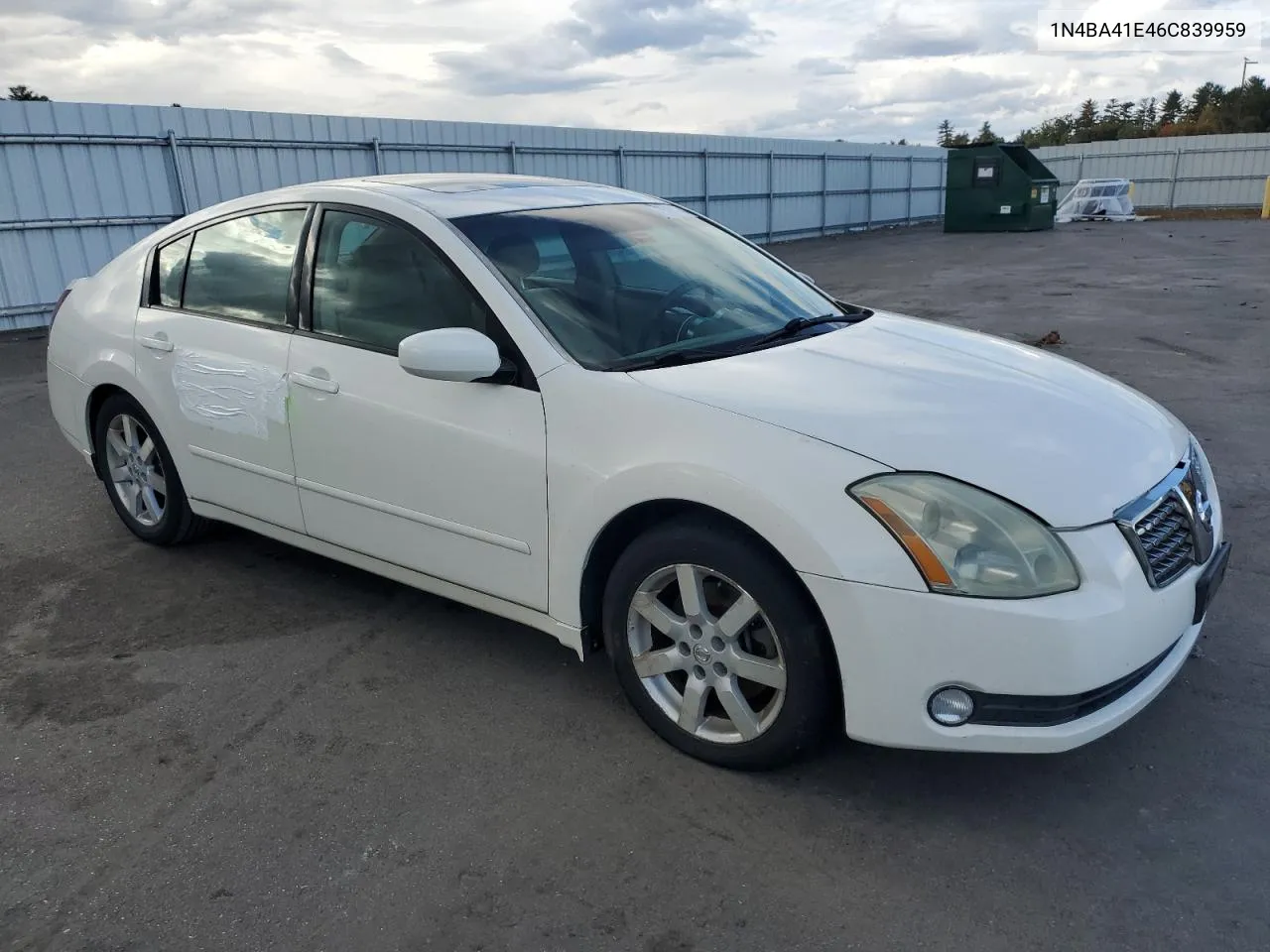 2006 Nissan Maxima Se VIN: 1N4BA41E46C839959 Lot: 75404134