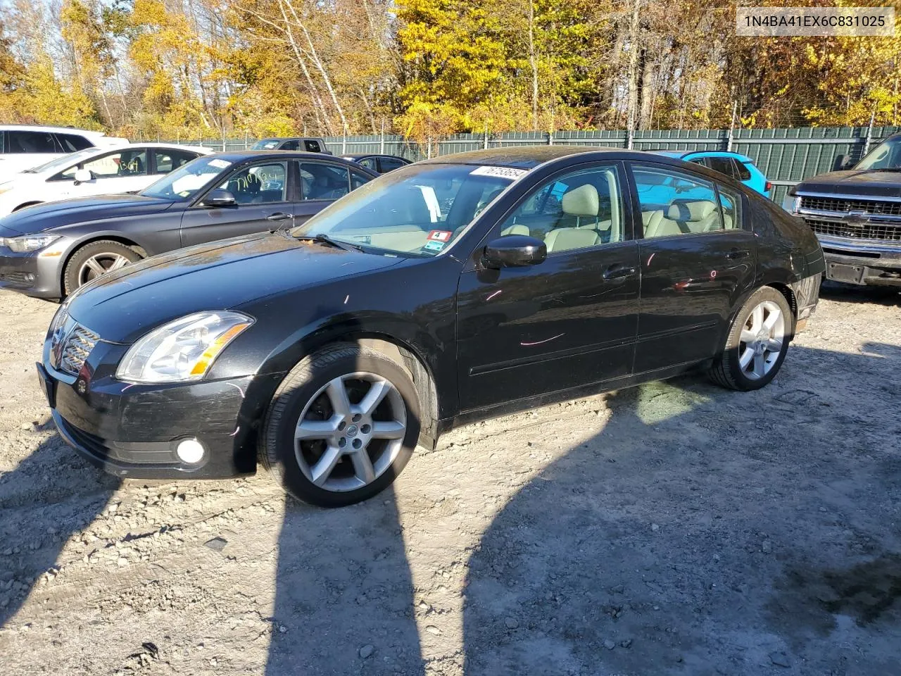 2006 Nissan Maxima Se VIN: 1N4BA41EX6C831025 Lot: 76753654