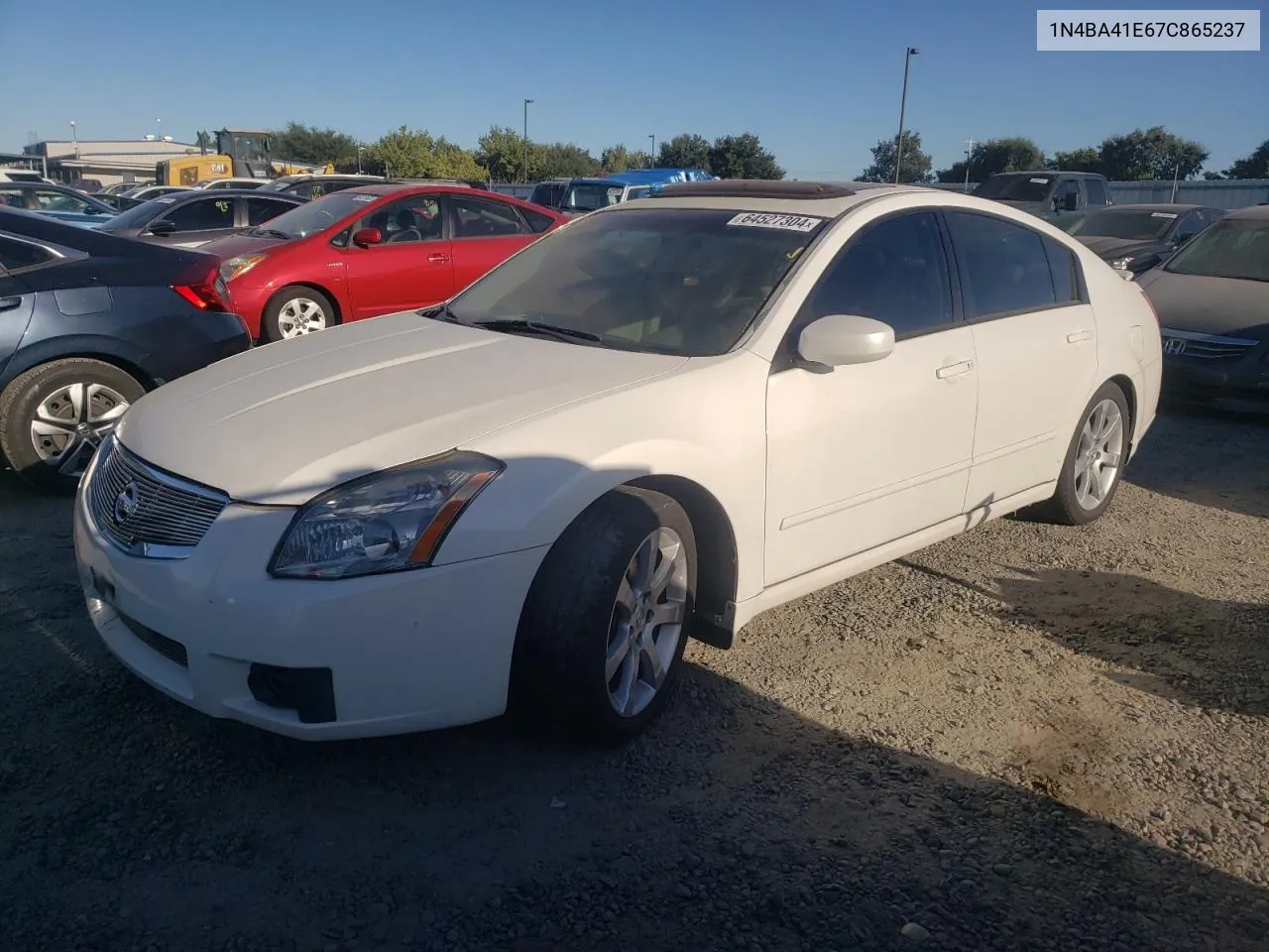 2007 Nissan Maxima Se VIN: 1N4BA41E67C865237 Lot: 64527304